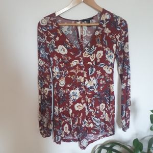 70's Style Floral Romper